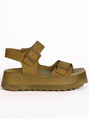 Bryr Gigi Platform Sandal in Seaweed - Size 6